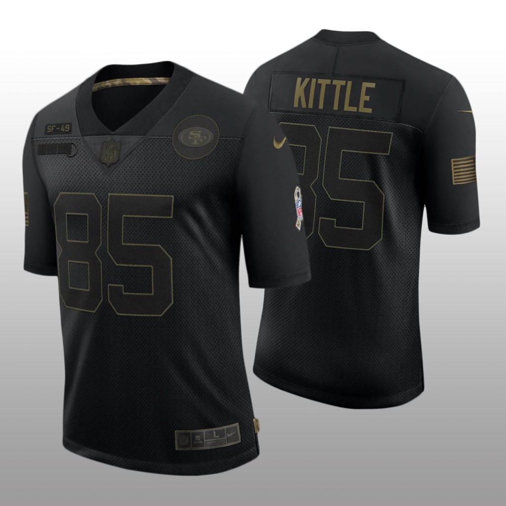 San Francisco 49ers George Kittle Black Limited Jersey 2020 Salute to Service - Men's