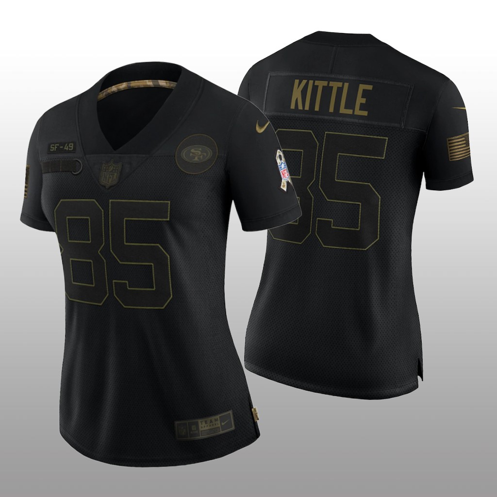 San Francisco 49ers George Kittle Black Limited Jersey 2020 Salute To Service - Women's