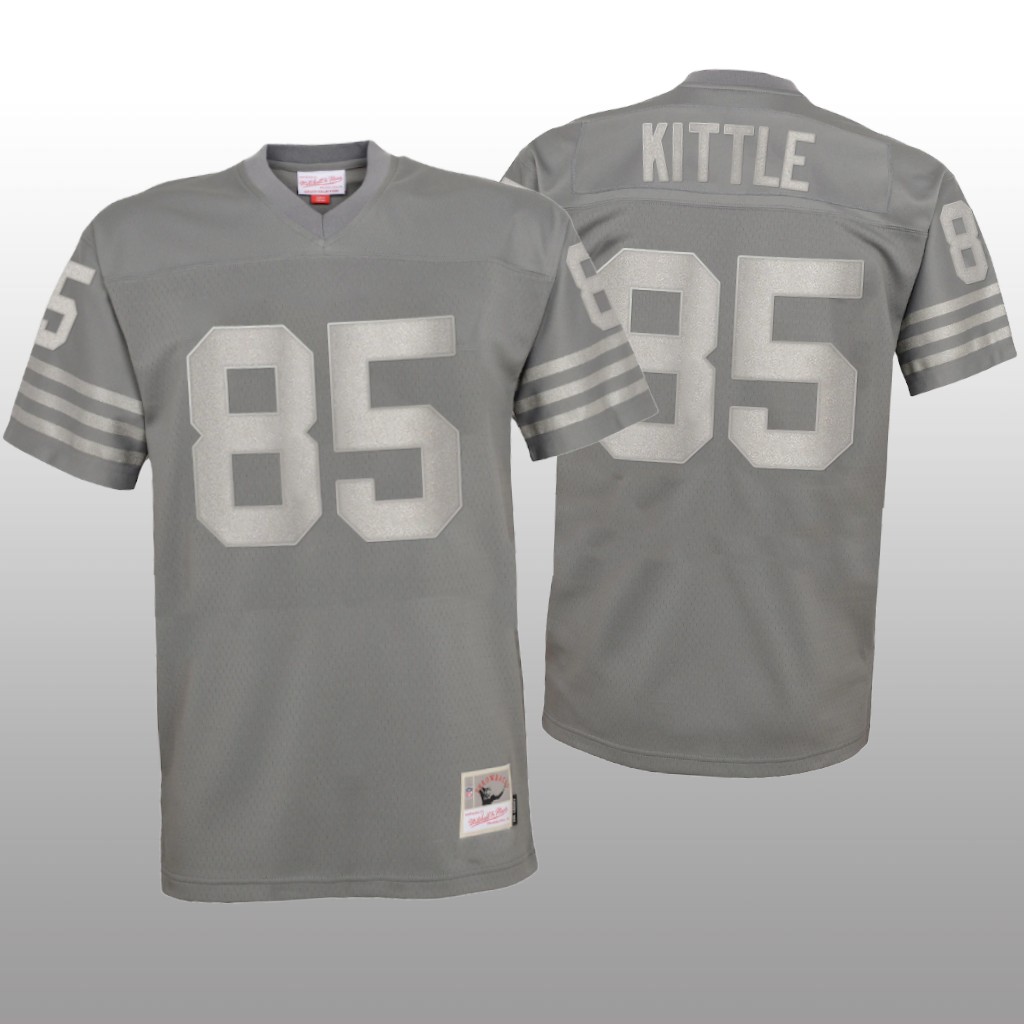 San Francisco 49ers George Kittle Charcoal Jersey Metal  - Youth
