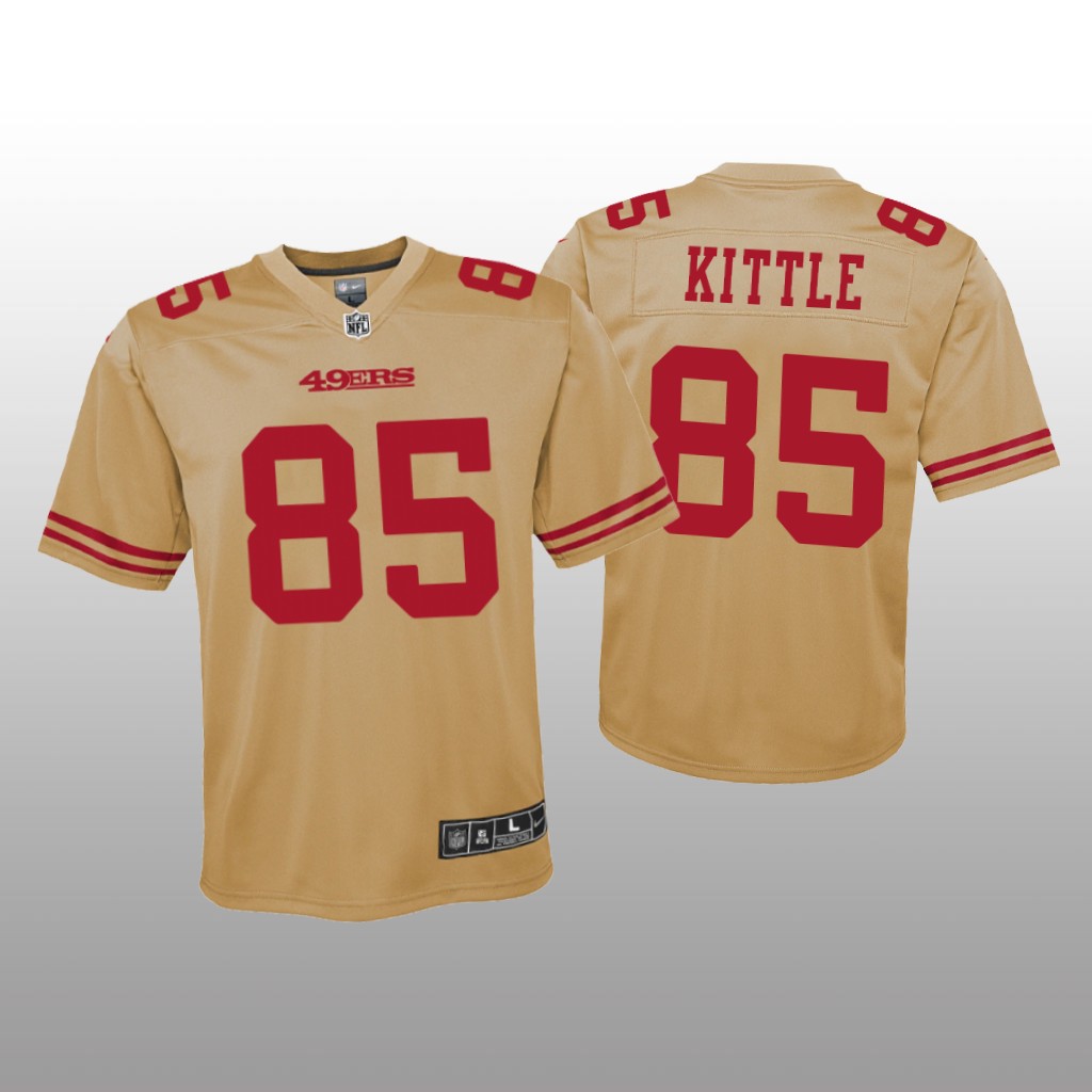San Francisco 49ers George Kittle Gold Jersey Inverted Game - Youth