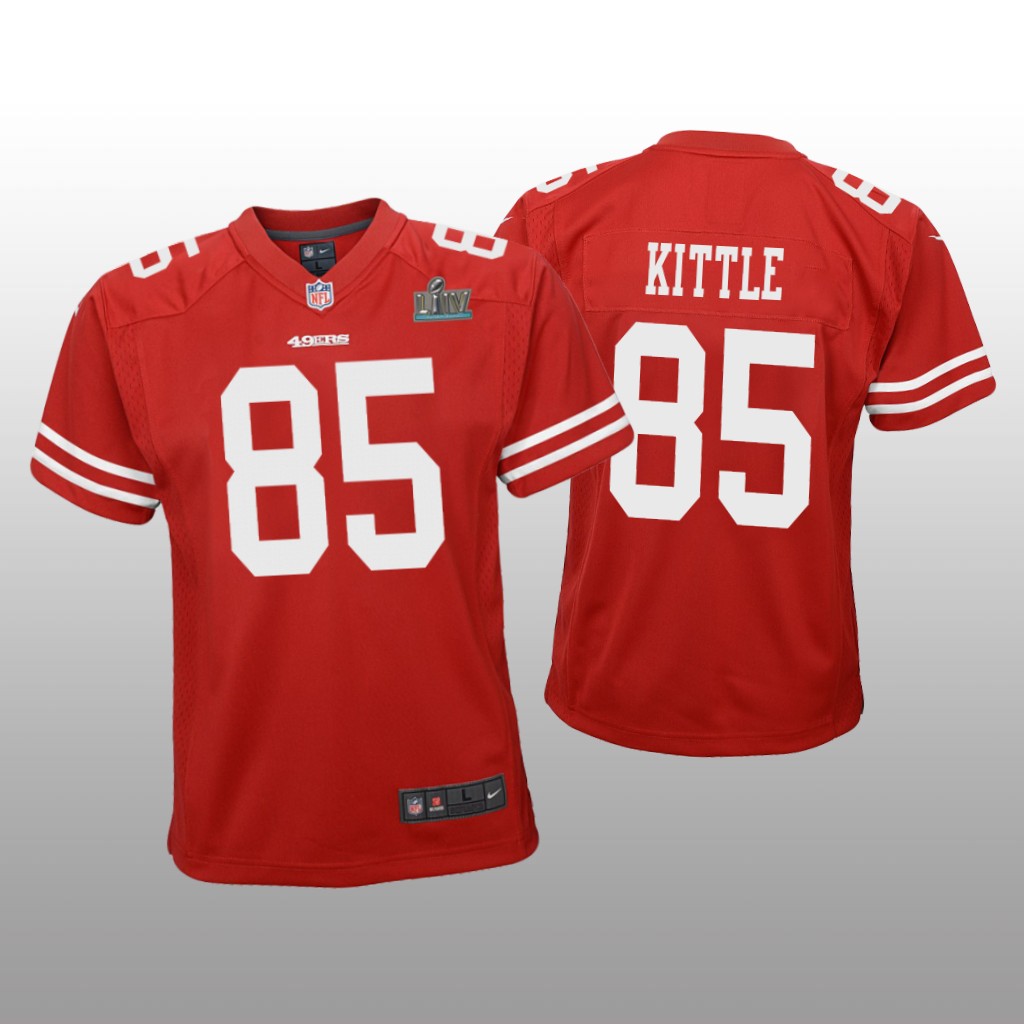 San Francisco 49ers George Kittle Scarlet Game Jersey Super Bowl LIV - Youth