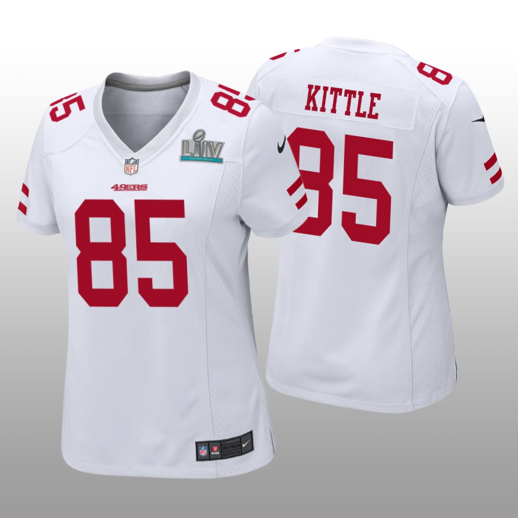 San Francisco 49ers George Kittle White Game Jersey Super Bowl LIV - Women's