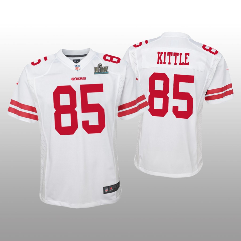 San Francisco 49ers George Kittle White Game Jersey Super Bowl LIV - Youth