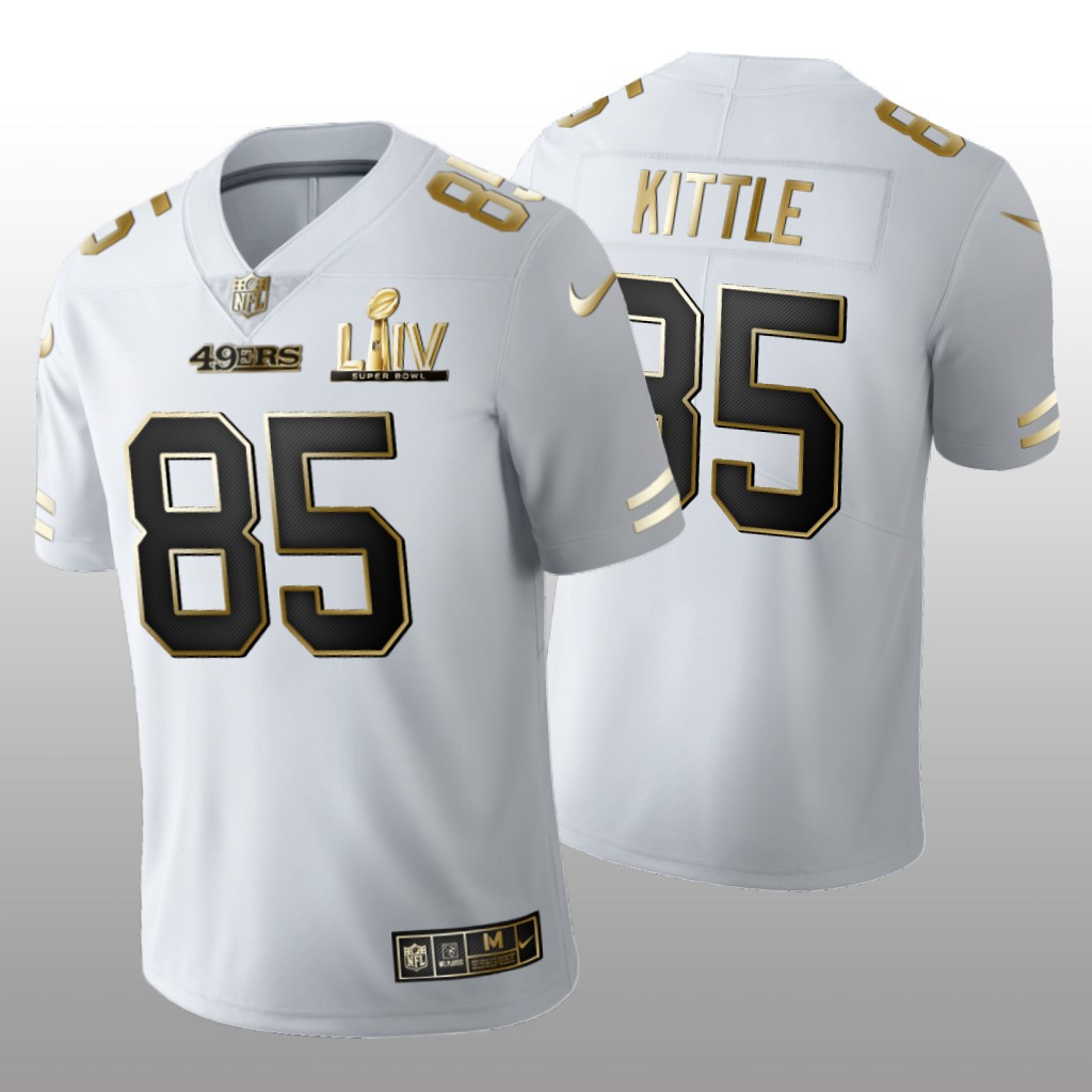 San Francisco 49ers George Kittle White Golden Edition Jersey Super Bowl LIV - Men's