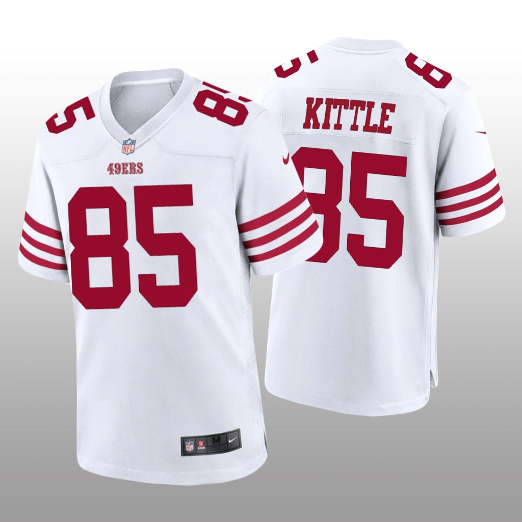 San Francisco 49ers George Kittle White Jersey 2022-23 Game - Men's