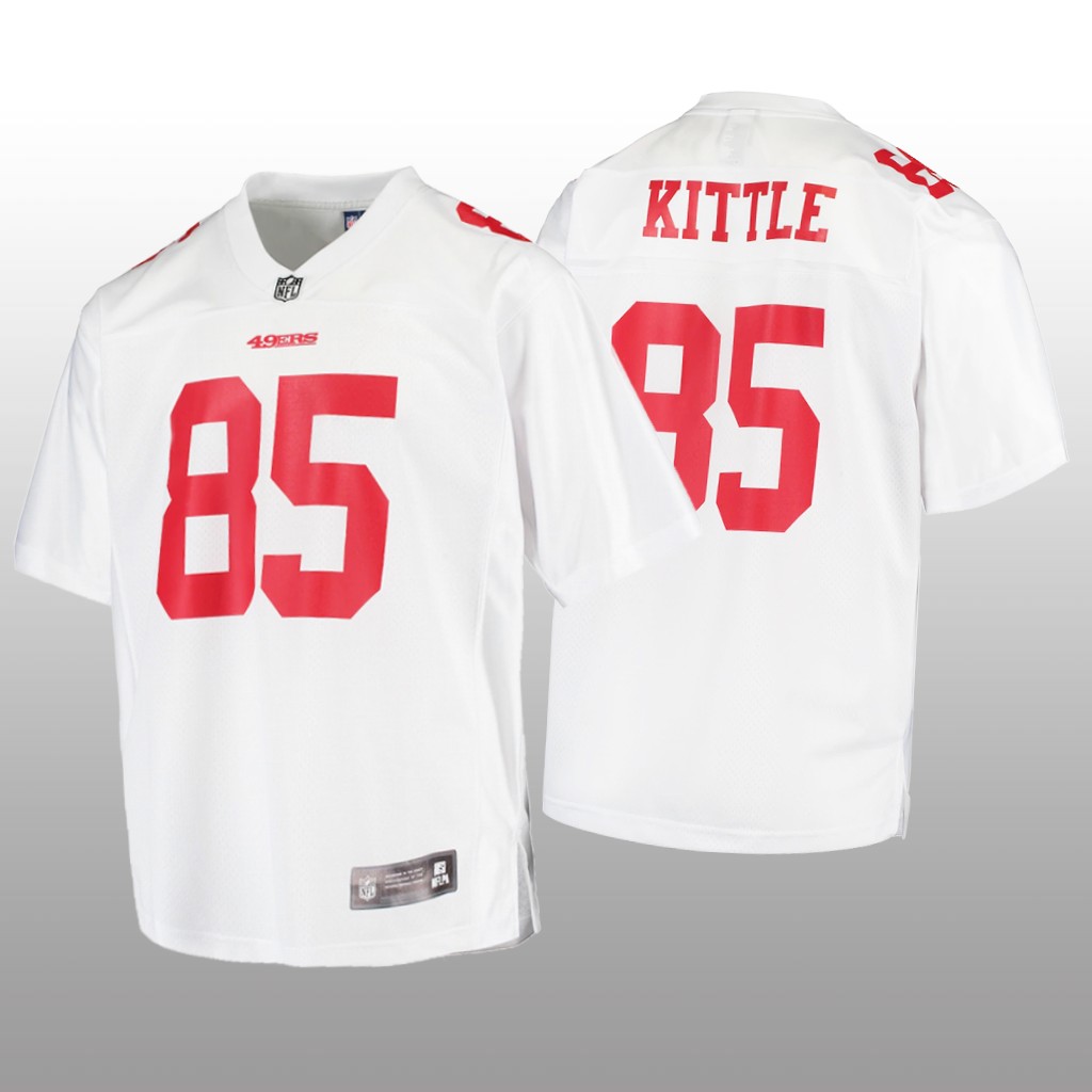 San Francisco 49ers George Kittle White Jersey Finished Pro Line - Men's