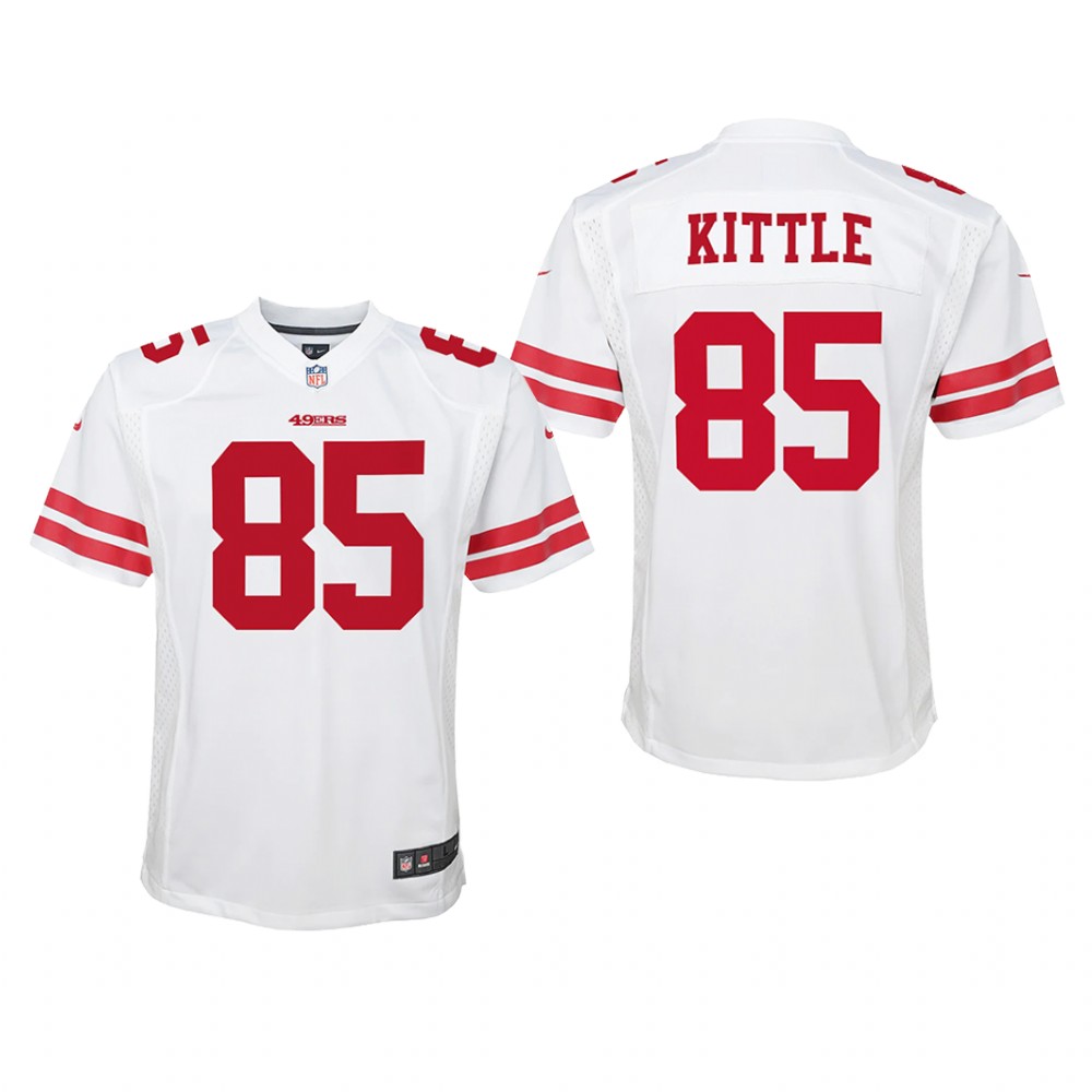 San Francisco 49ers George Kittle White Jersey Game - Youth
