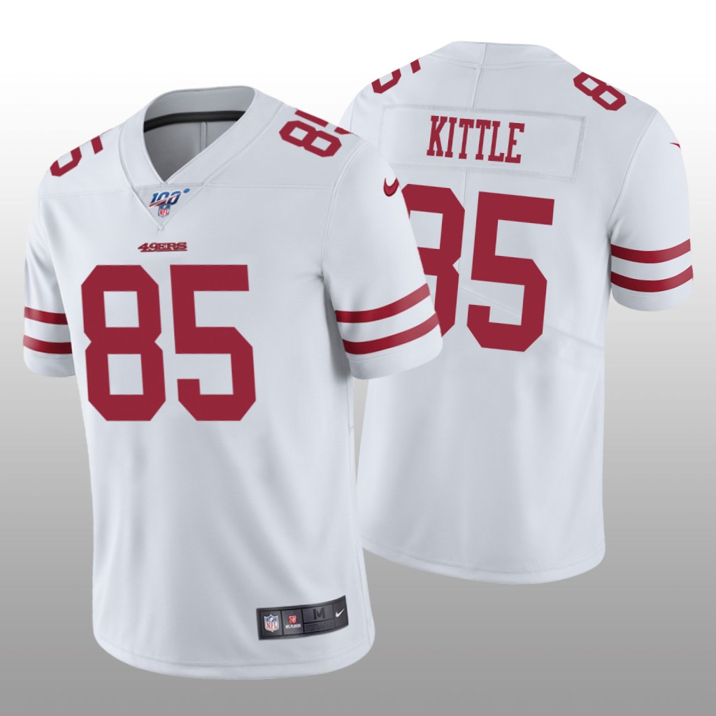 San Francisco 49ers George Kittle White Vapor Limited Jersey 100th Season - Men's