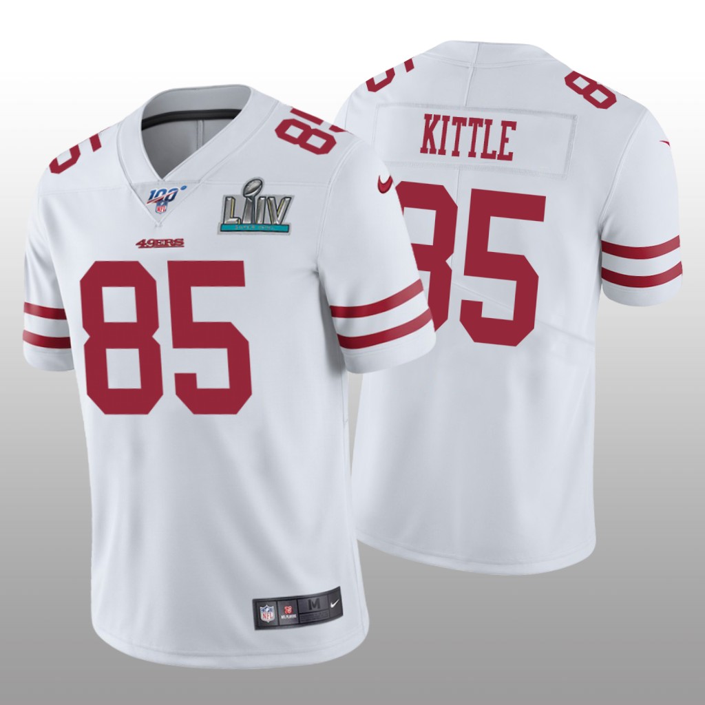 San Francisco 49ers George Kittle White Vapor Limited Jersey Super Bowl LIV - Men's