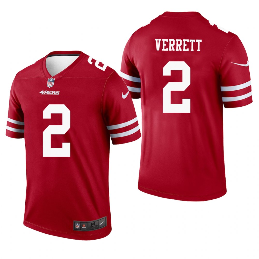 San Francisco 49ers Jason Verrett Scarlet Jersey Legend - Men's