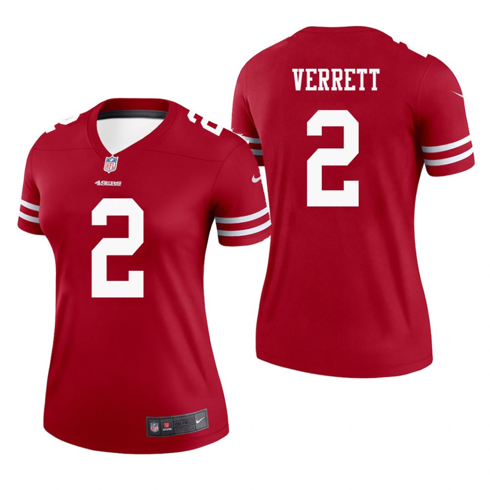 San Francisco 49ers Jason Verrett Scarlet Jersey Legend - Women's