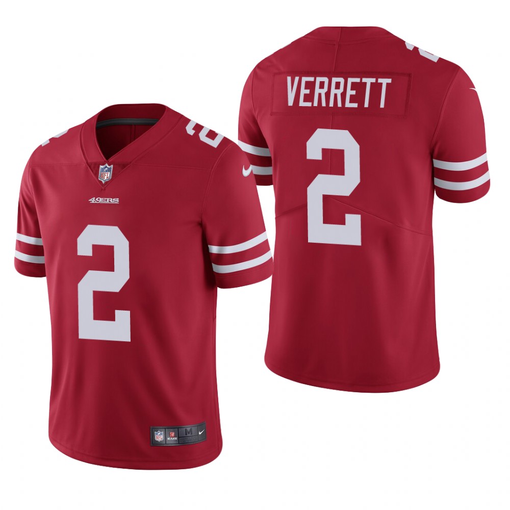 San Francisco 49ers Jason Verrett Scarlet Jersey Vapor Limited - Men's