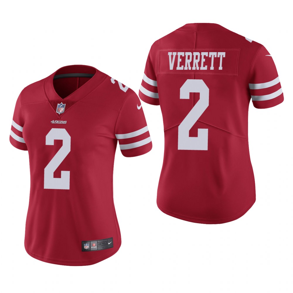 San Francisco 49ers Jason Verrett Scarlet Jersey Vapor Limited - Women's