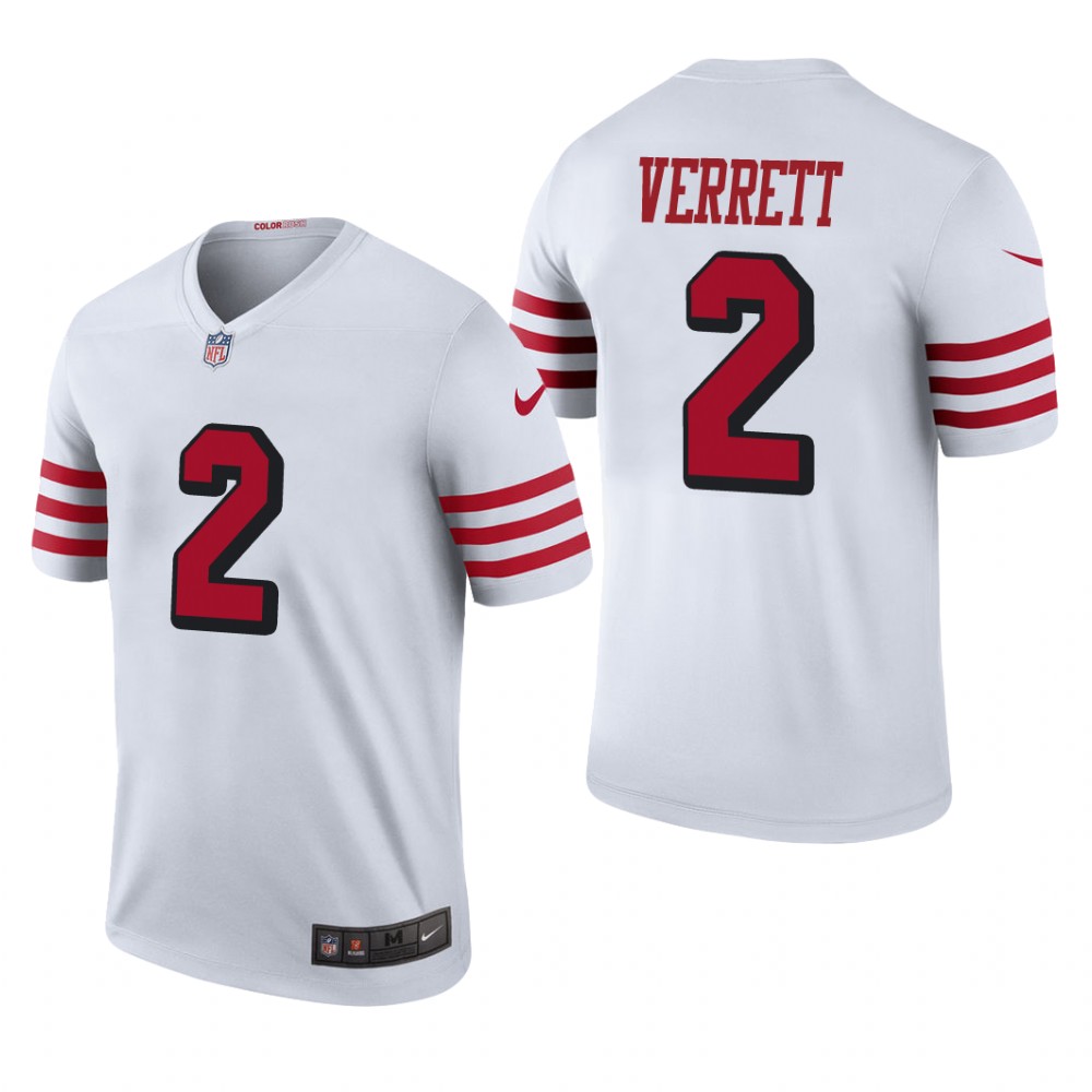 San Francisco 49ers Jason Verrett White Jersey Color Rush Legend - Men's