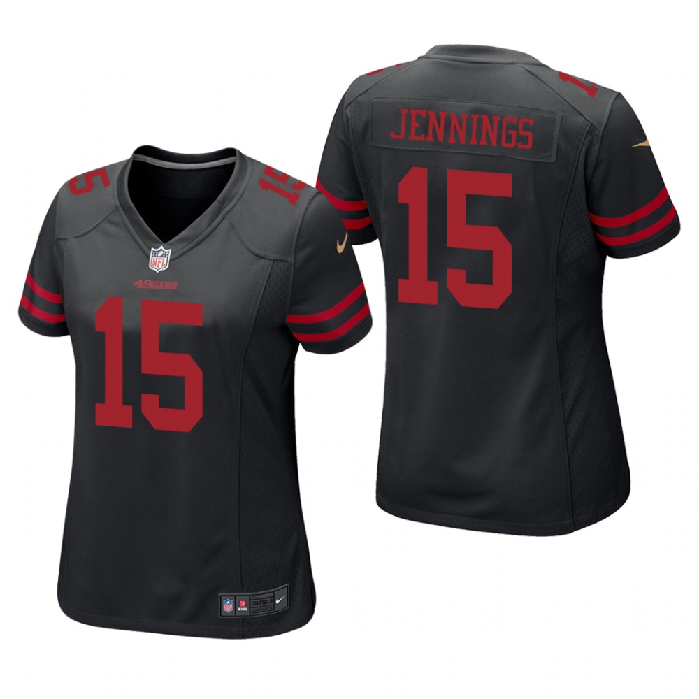 San Francisco 49ers Jauan Jennings Black Jersey Game - Women's