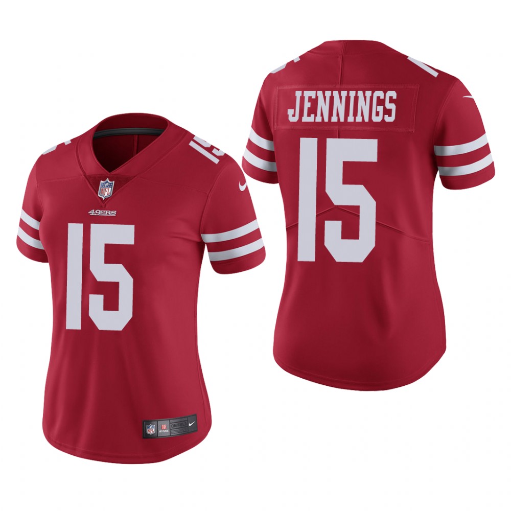 San Francisco 49ers Jauan Jennings Scarlet Jersey Vapor Limited - Women's