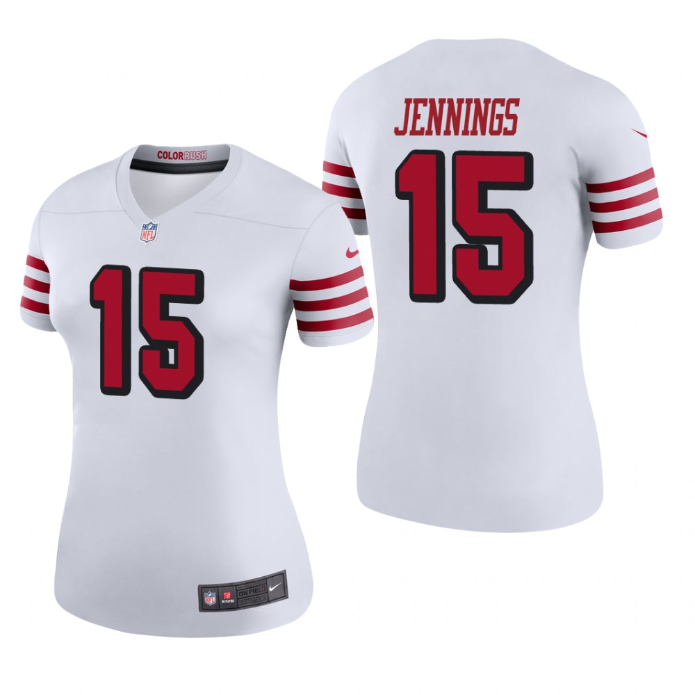 San Francisco 49ers Jauan Jennings White Jersey Color Rush Legend - Women's