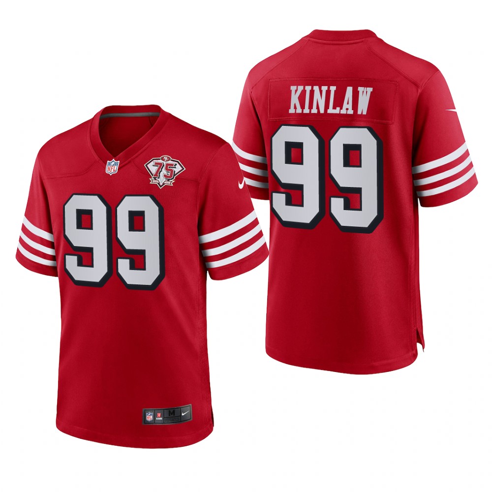 San Francisco 49ers Javon Kinlaw Scarlet Jersey 75th Anniversary - Men's