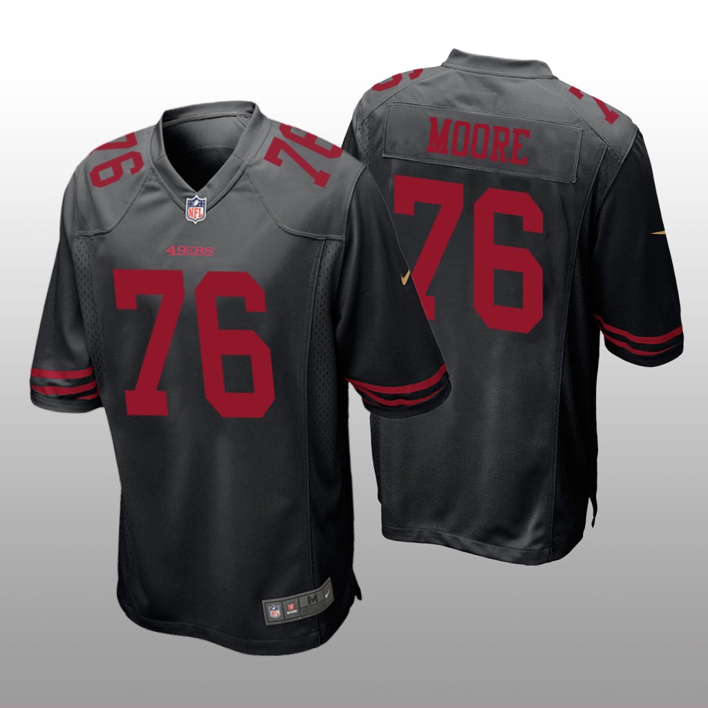 San Francisco 49ers Jaylon Moore Black Jersey Game - Men's