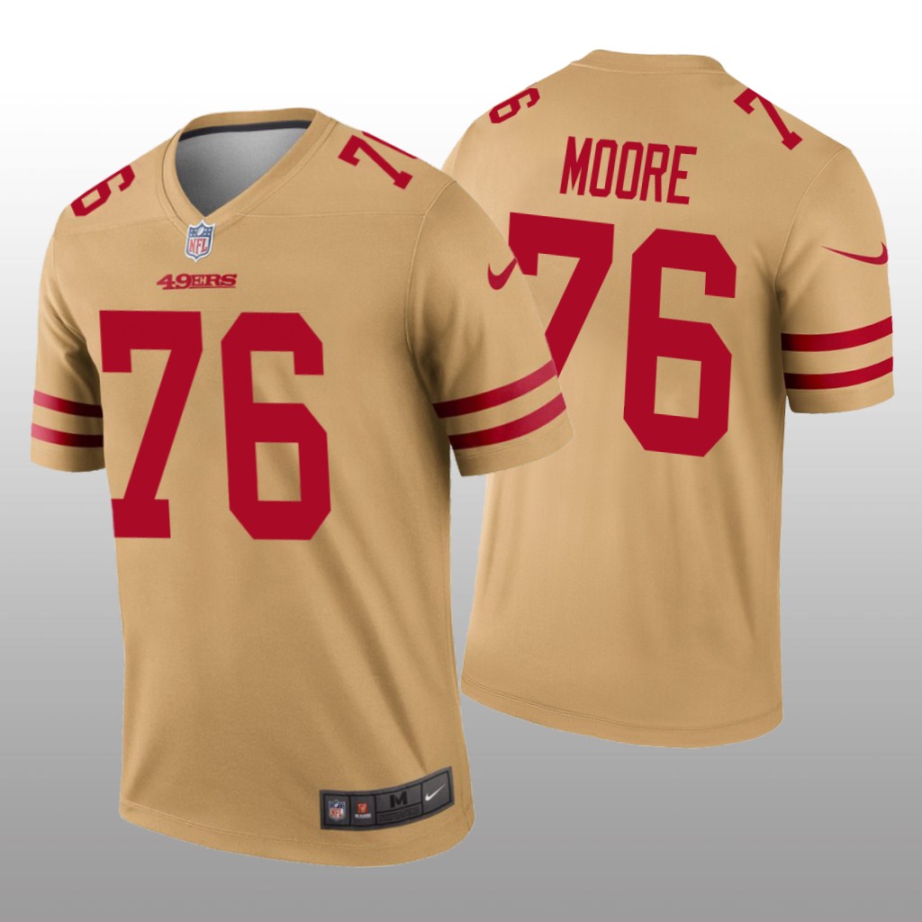 San Francisco 49ers Jaylon Moore Gold Jersey Inverted Legend - Men's