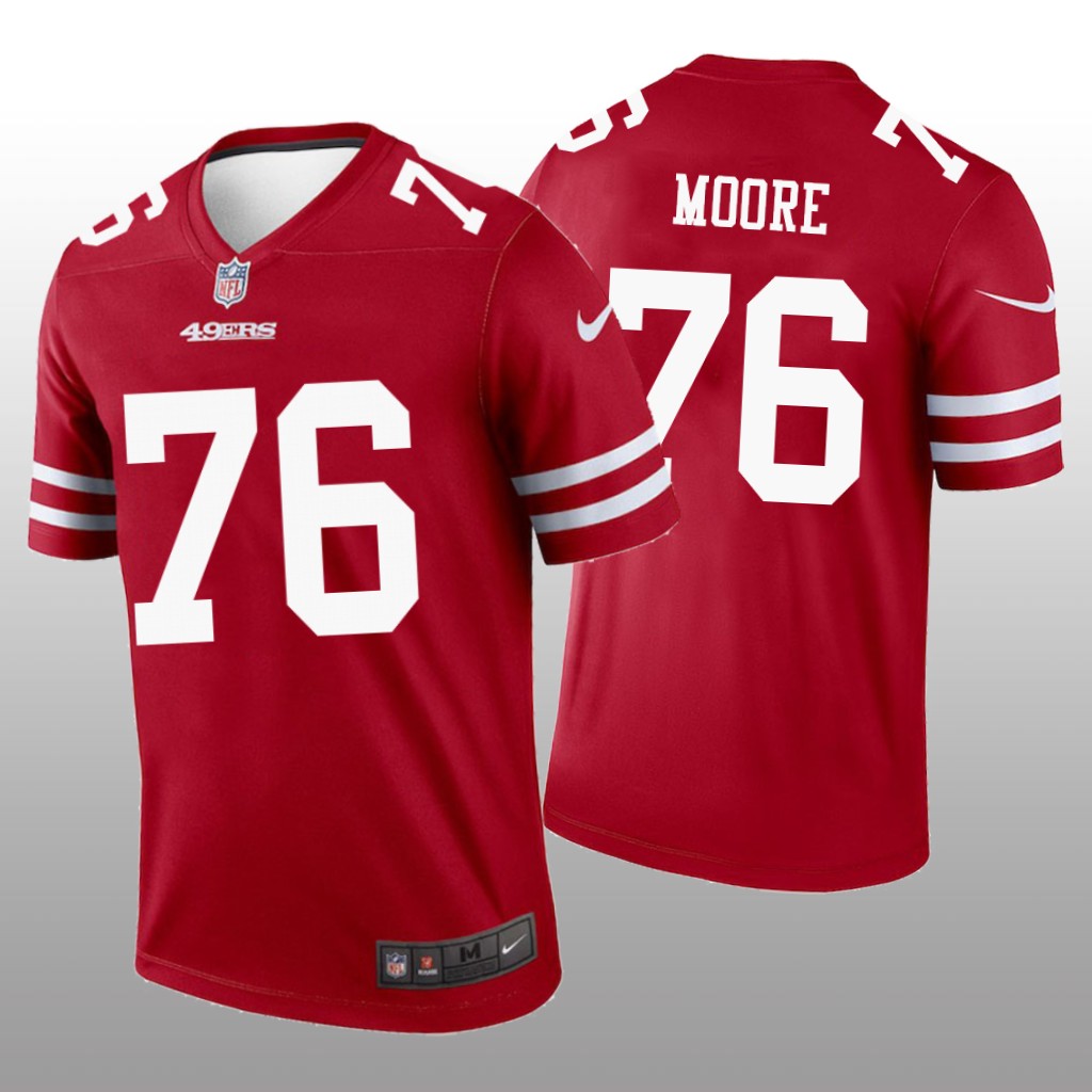 San Francisco 49ers Jaylon Moore Scarlet Jersey Legend - Men's