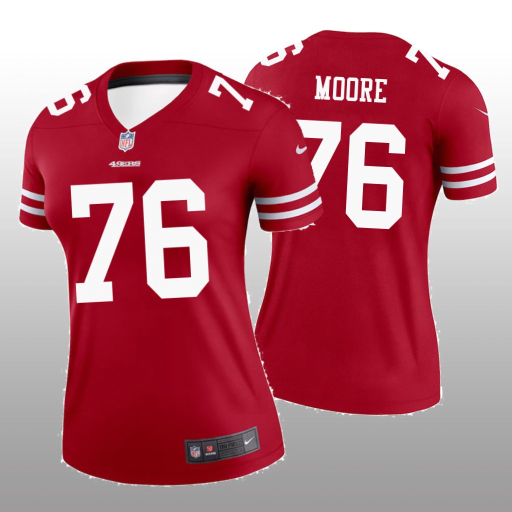 San Francisco 49ers Jaylon Moore Scarlet Jersey Legend - Women's