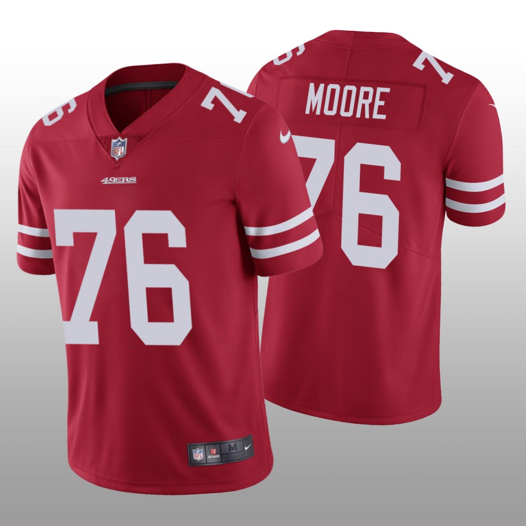 San Francisco 49ers Jaylon Moore Scarlet Jersey Vapor Limited - Men's