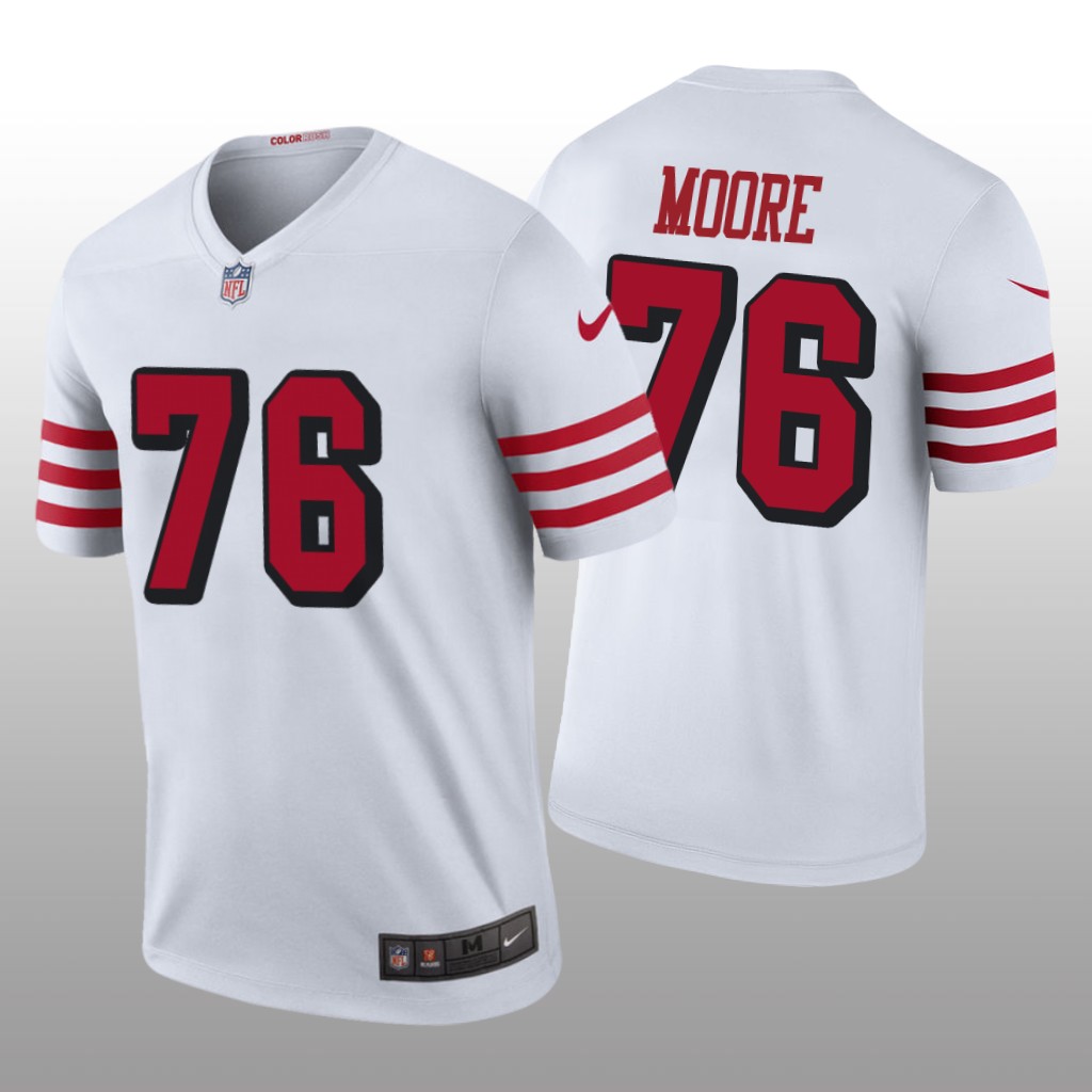 San Francisco 49ers Jaylon Moore White Jersey Color Rush Legend - Men's