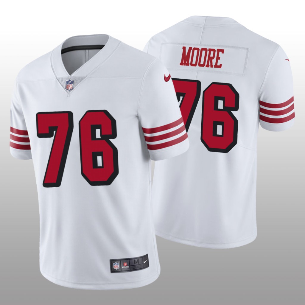 San Francisco 49ers Jaylon Moore White Jersey Color Rush Limited - Men's