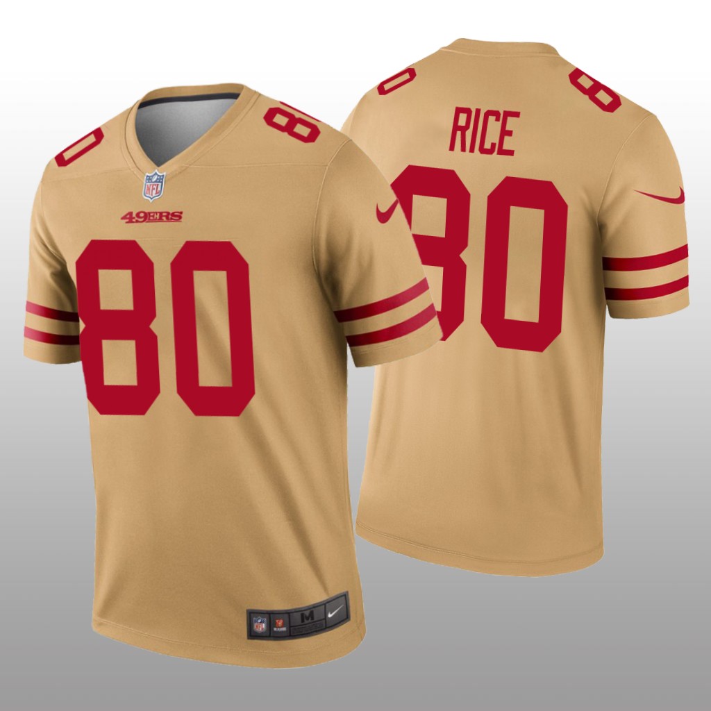 San Francisco 49ers Jerry Rice Gold Jersey Inverted Legend - Men's