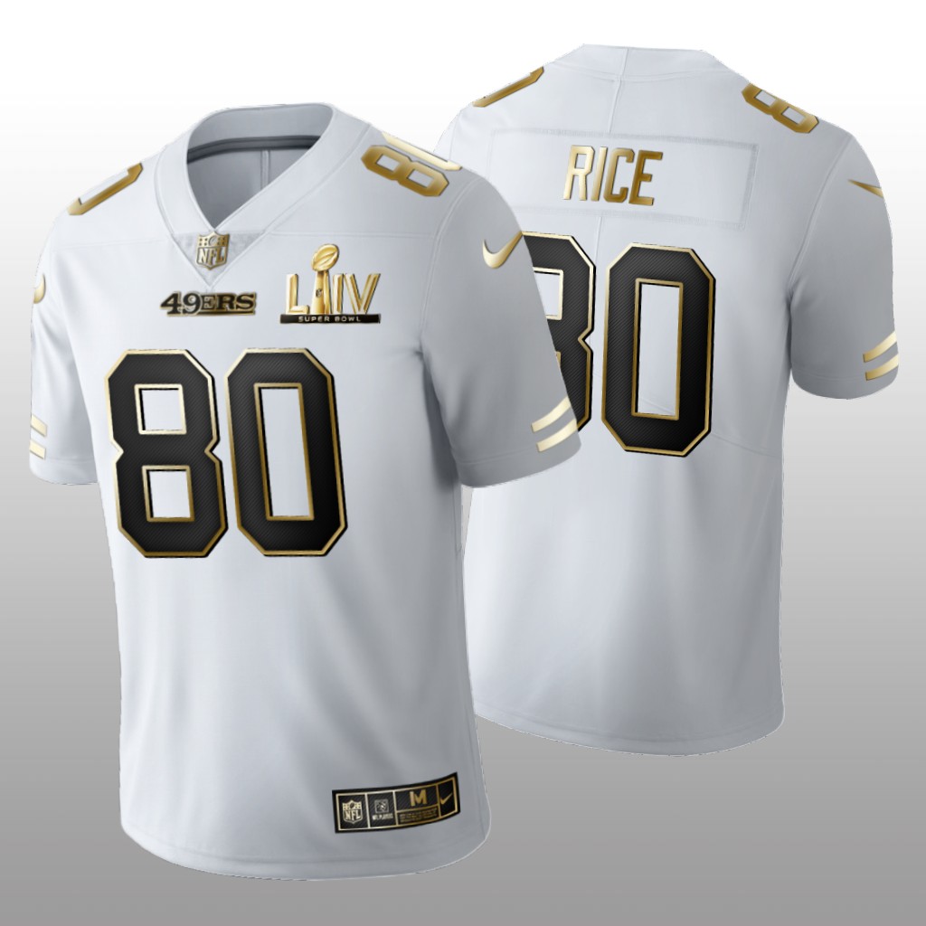 San Francisco 49ers Jerry Rice White Golden Edition Jersey Super Bowl LIV - Men's