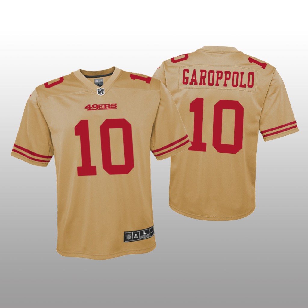 San Francisco 49ers Jimmy Garoppolo Gold Jersey Inverted Game - Youth