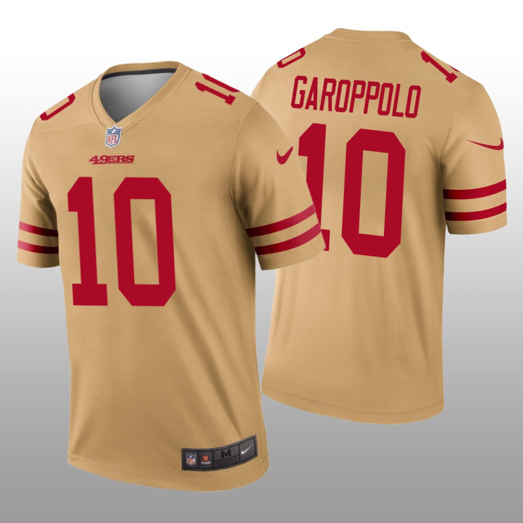 San Francisco 49ers Jimmy Garoppolo Gold Jersey Inverted Legend - Men's