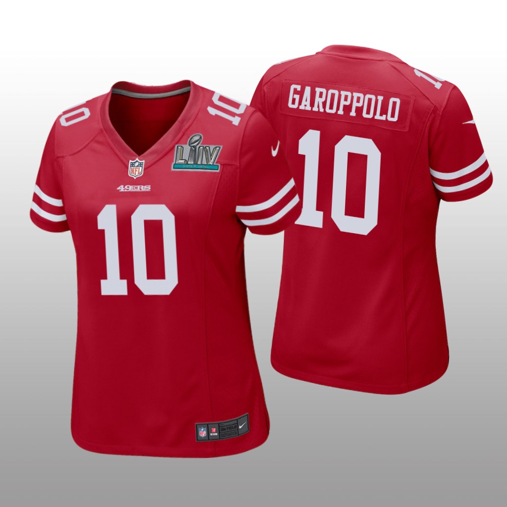 San Francisco 49ers Jimmy Garoppolo Scarlet Game Jersey Super Bowl LIV - Women's