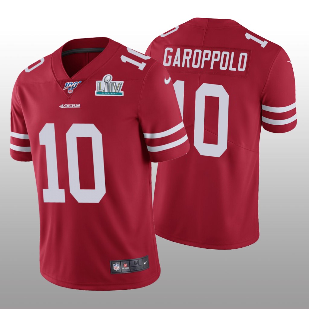San Francisco 49ers Jimmy Garoppolo Scarlet Vapor Limited Jersey Super Bowl LIV - Men's