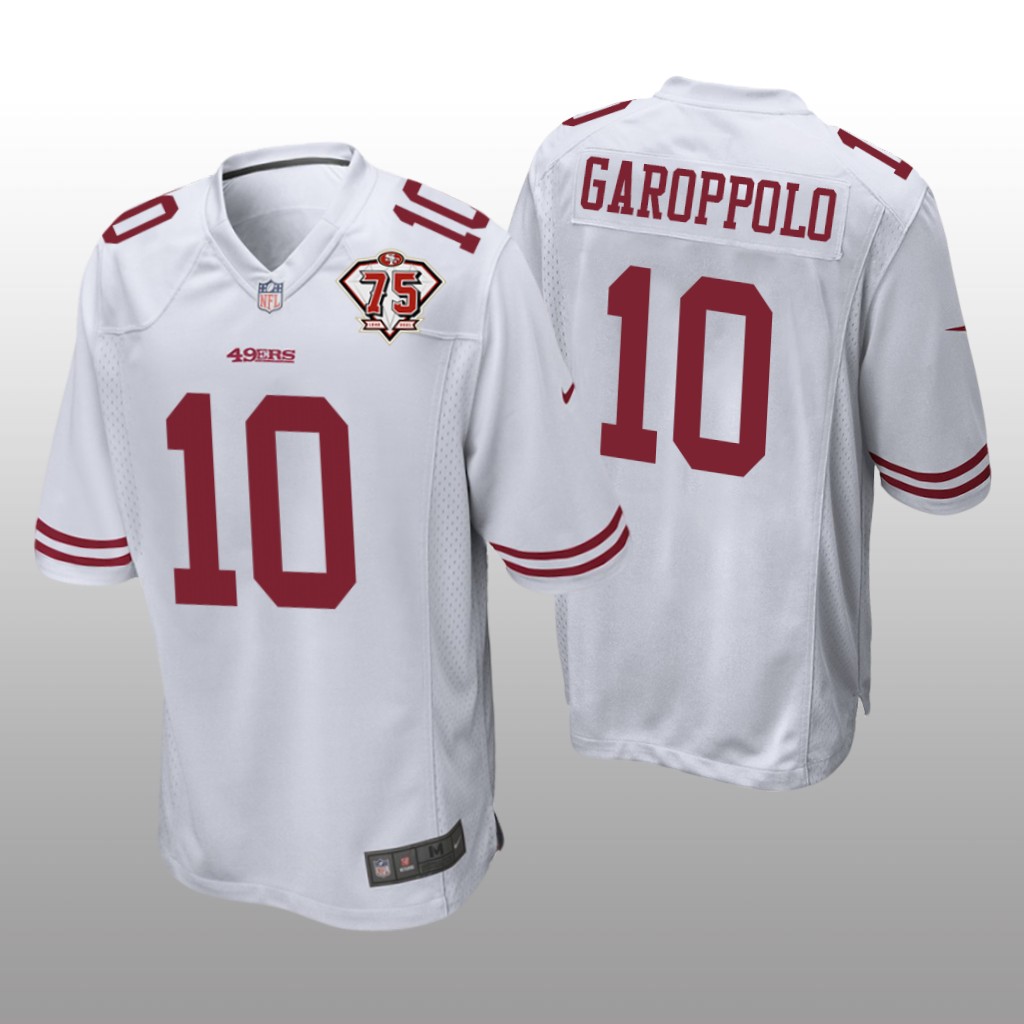 San Francisco 49ers Jimmy Garoppolo White Game 75th Anniversary Patch - Men's