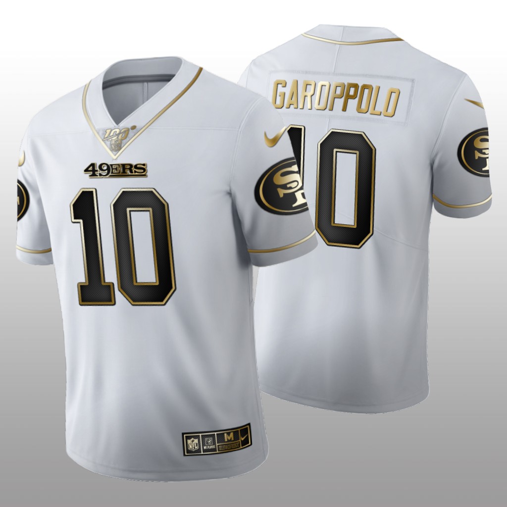 San Francisco 49ers Jimmy Garoppolo White Golden Edition Jersey 100th Season Men's