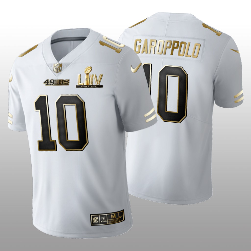 San Francisco 49ers Jimmy Garoppolo White Golden Edition Jersey Super Bowl LIV - Men's