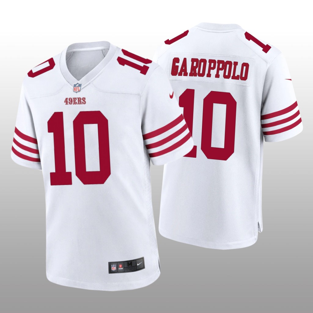 San Francisco 49ers Jimmy Garoppolo White Jersey 2022-23 Game - Men's