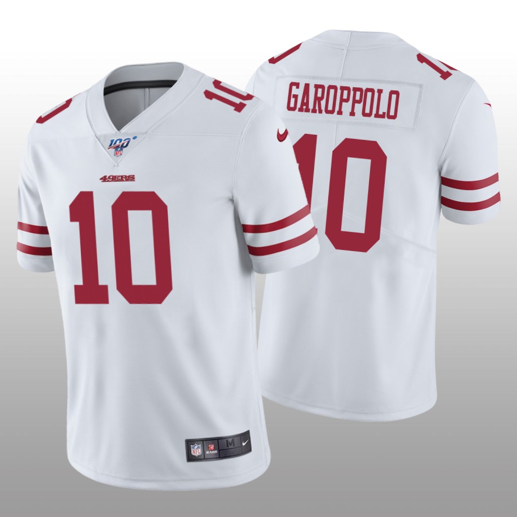 San Francisco 49ers Jimmy Garoppolo White Vapor Limited Jersey 100th Season - Men's