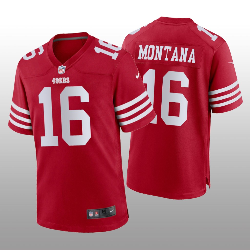 San Francisco 49ers Joe Montana Scarlet Jersey 2022-23 Game - Men's