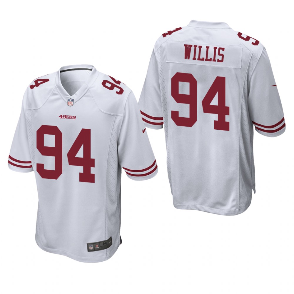 San Francisco 49ers Jordan Willis White Jersey Game - Men's