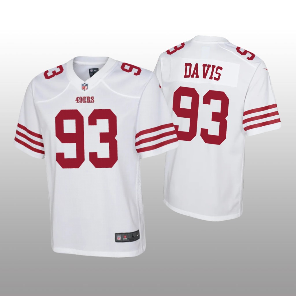 San Francisco 49ers Kalia Davis White Jersey Game - Youth