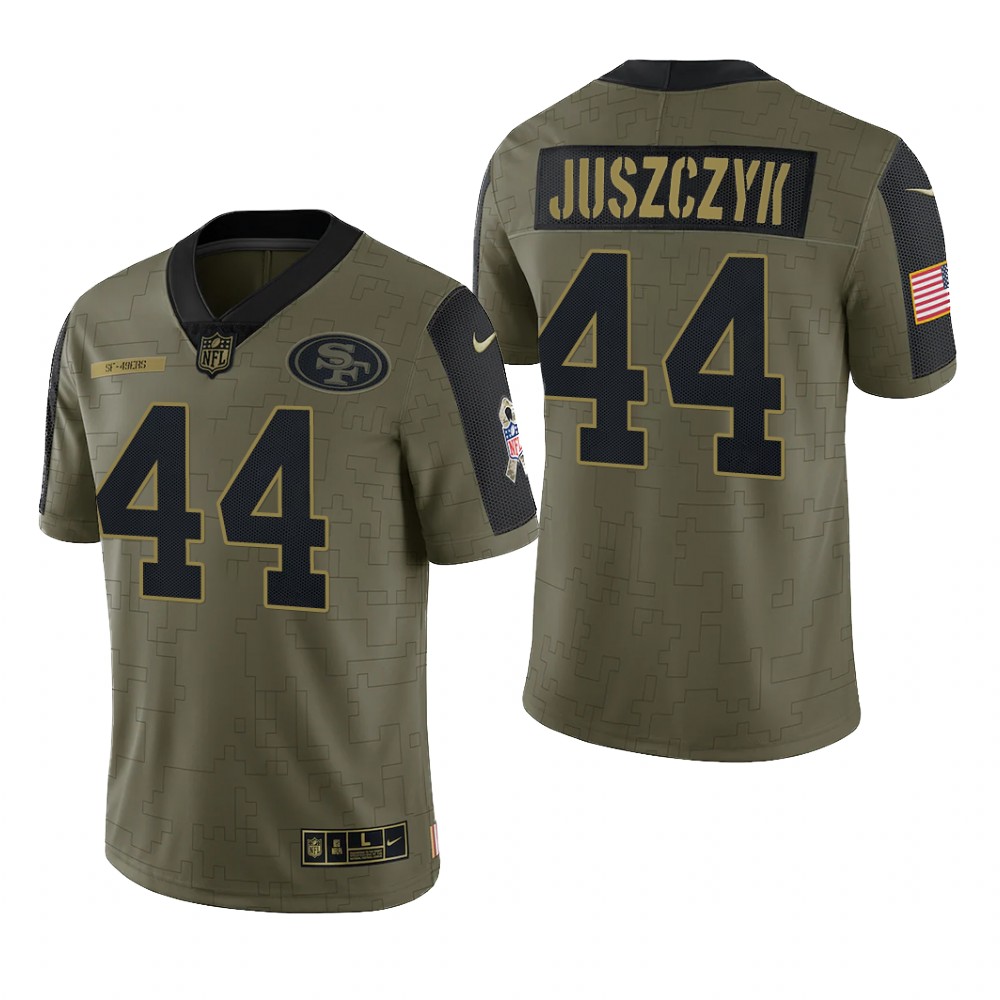 San Francisco 49ers Kyle Juszczyk Olive Limited Jersey 2021 Salute To Service - Men's