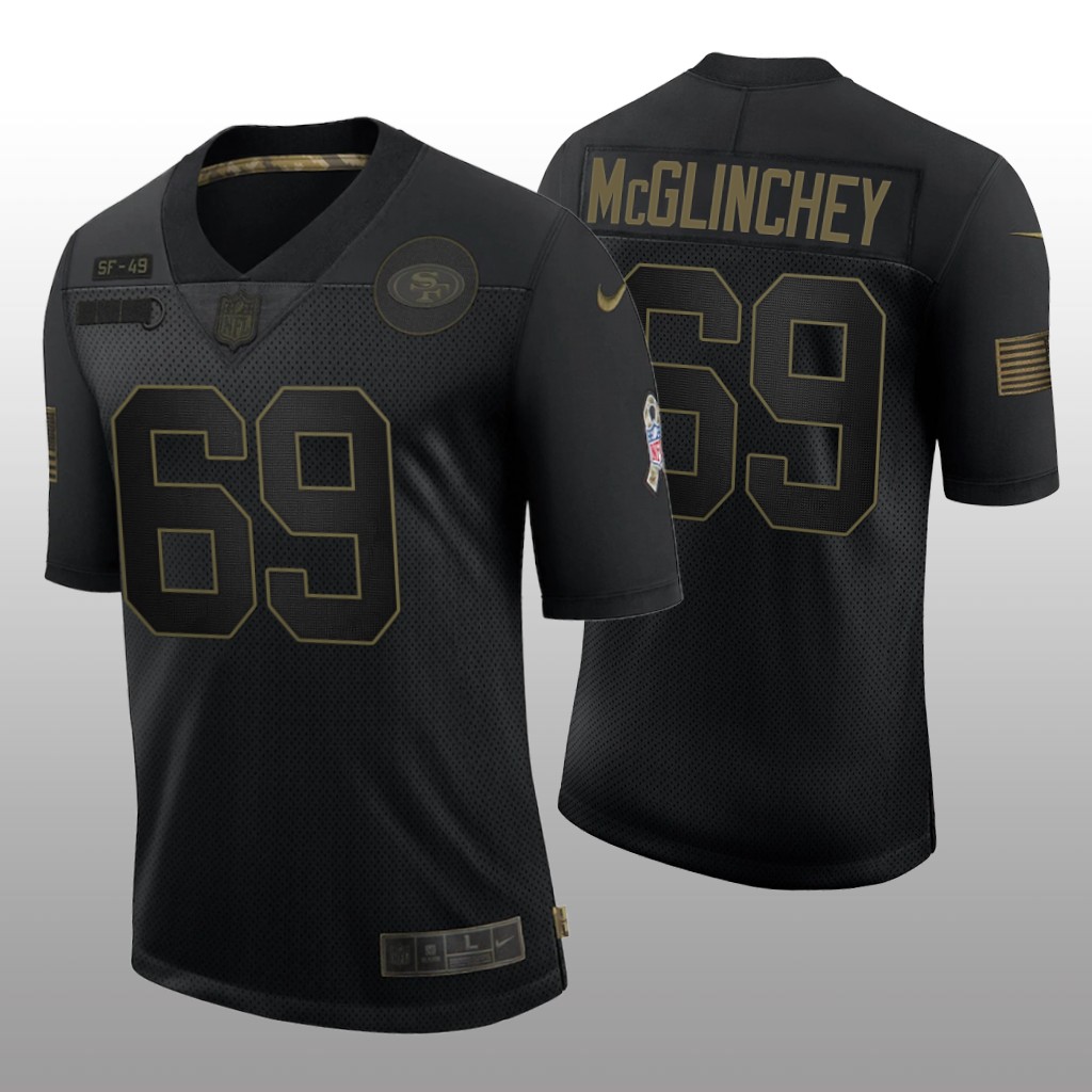 San Francisco 49ers Mike McGlinchey Black Limited Jersey 2020 Salute To Service - Men's
