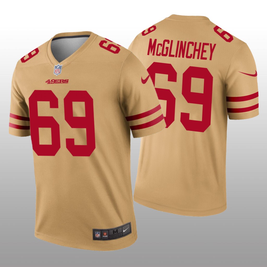 San Francisco 49ers Mike Mcglinchey Gold Jersey Inverted Legend - Men's