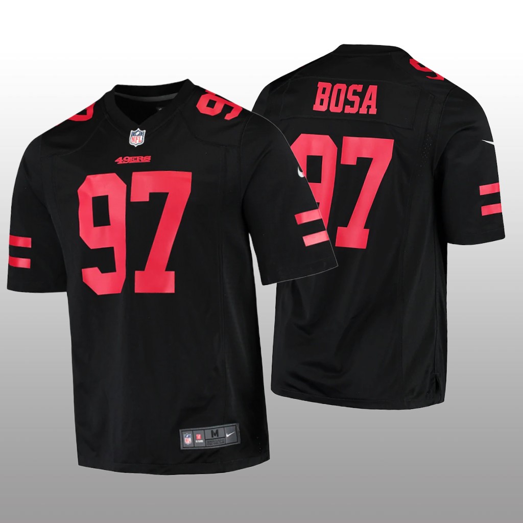 San Francisco 49ers Nick Bosa Black Jersey Finished Game - Men's