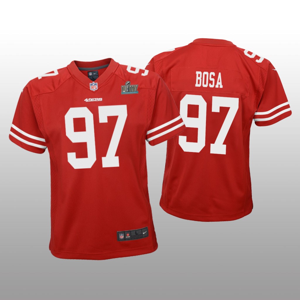 San Francisco 49ers Nick Bosa Scarlet Game Jersey Super Bowl LIV - Youth