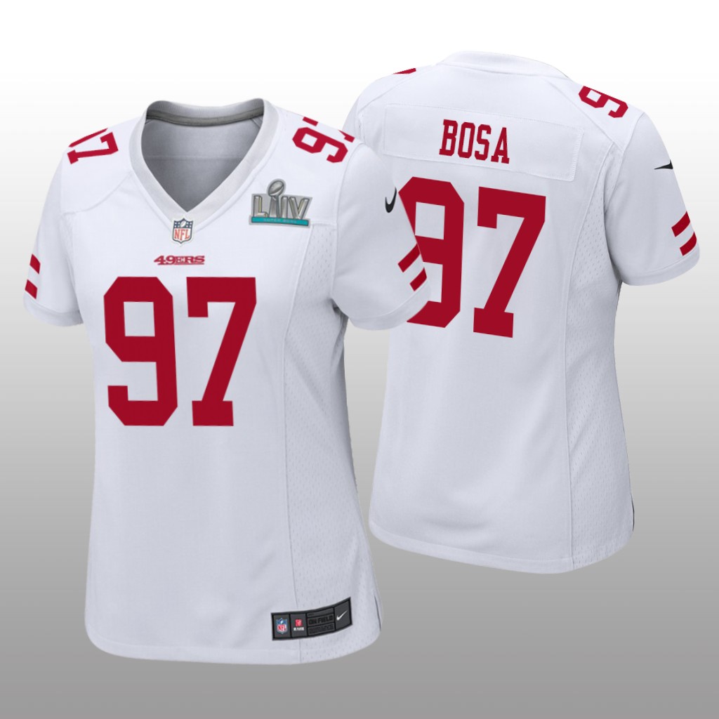 San Francisco 49ers Nick Bosa White Game Jersey Super Bowl LIV - Women's