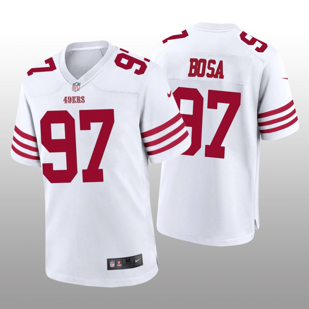 San Francisco 49ers Nick Bosa White Jersey 2022-23 Game - Men's